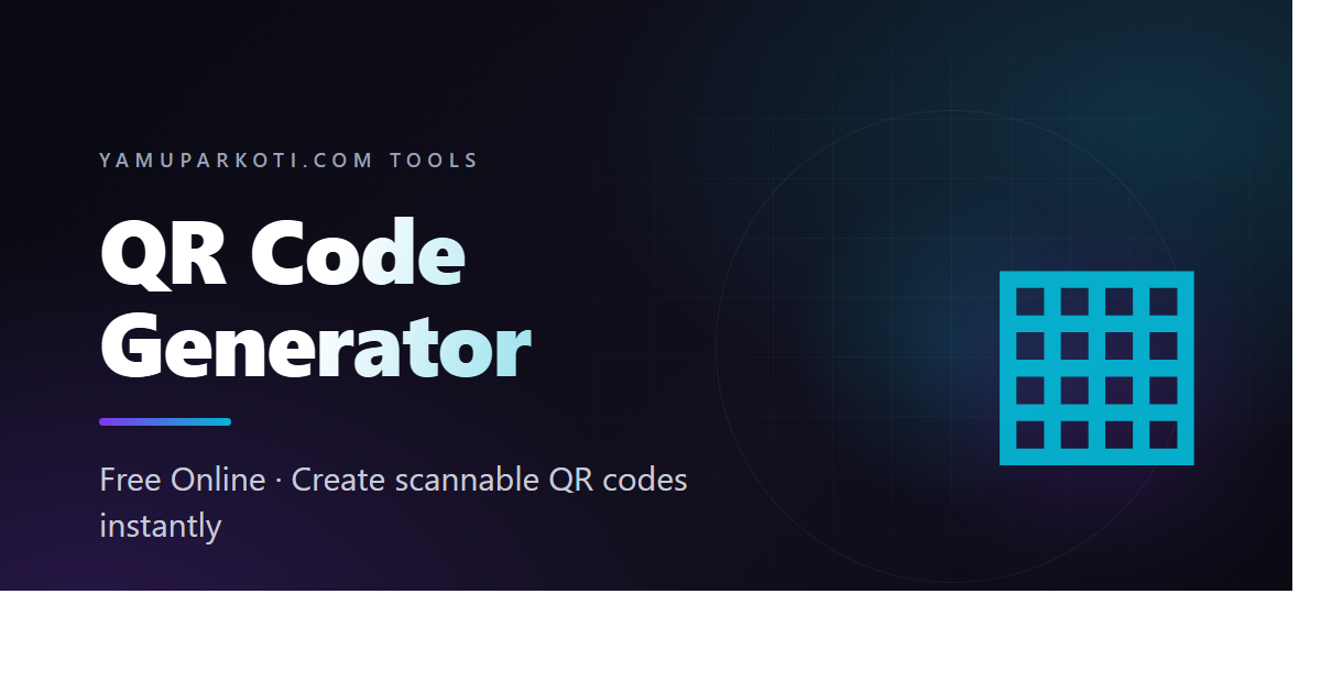 QR Code Generator — yamuparkoti.com