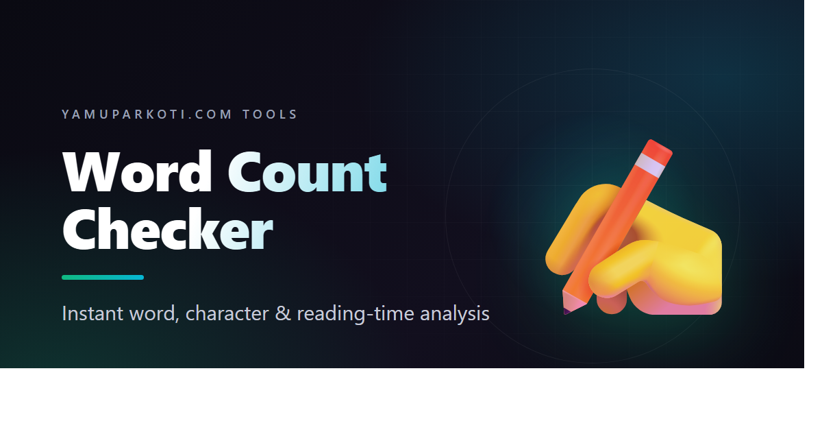 Word Count Checker — yamuparkoti.com