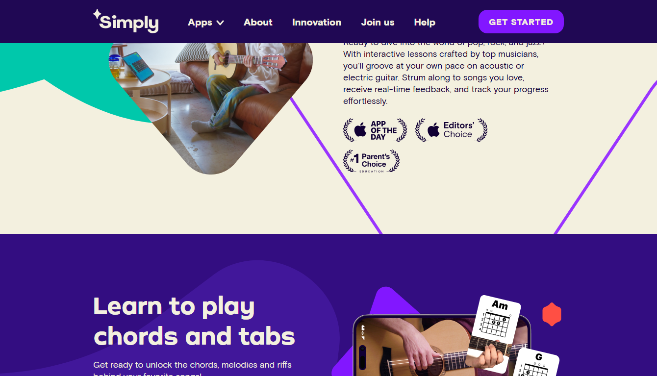 Simply Guitar features