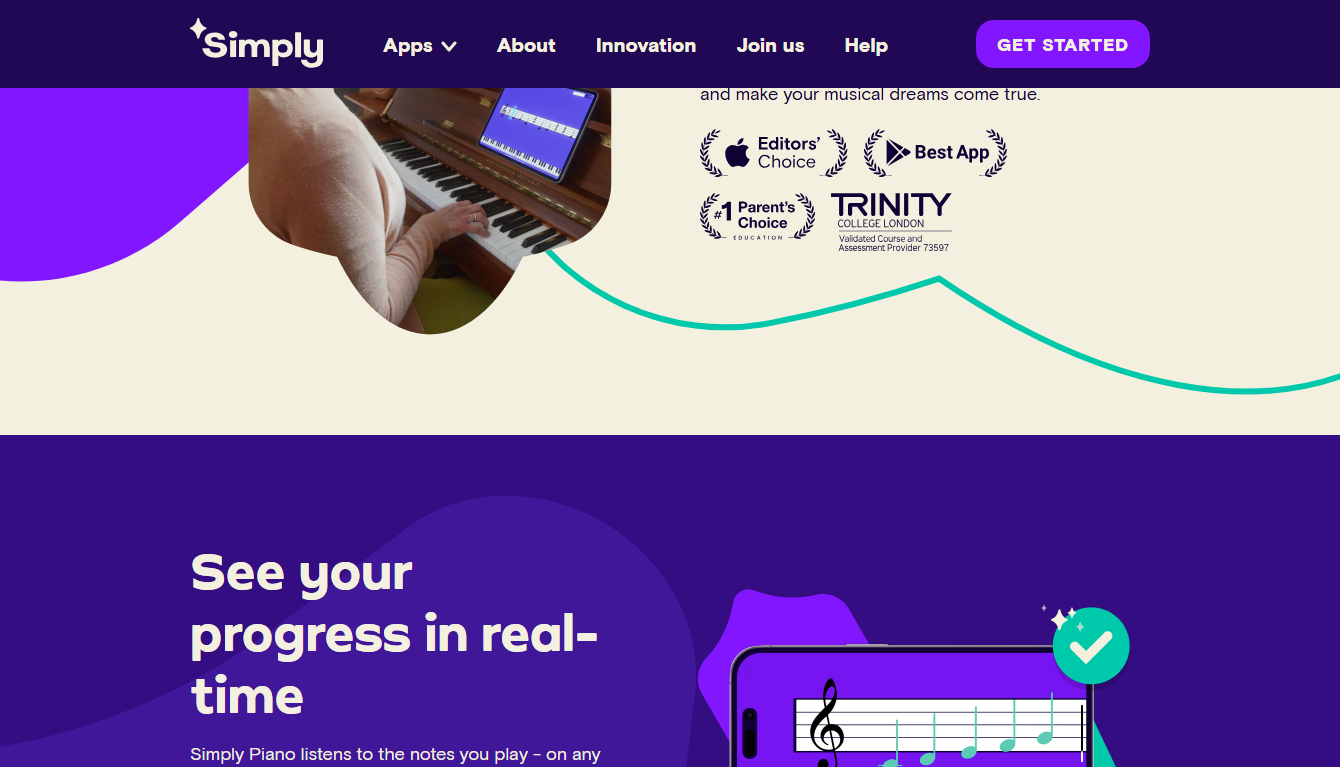 Simply Piano features