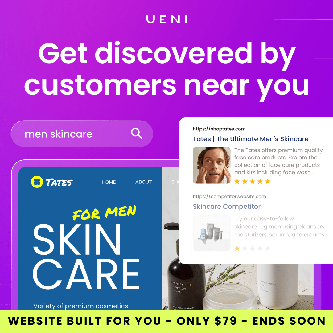 UENI builds salon and barber websites with online booking