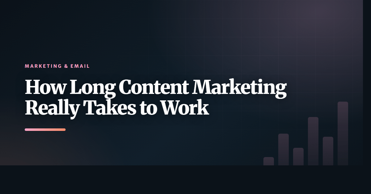 How Long Content Marketing Really Takes to Work