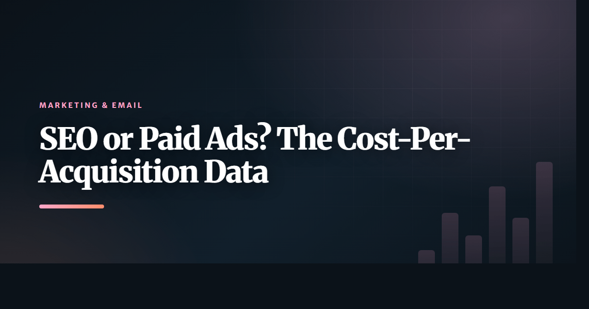 SEO or Paid Ads? The Cost-Per-Acquisition Data