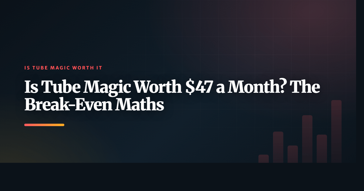 Is Tube Magic Worth $47 a Month? The Break-Even Maths